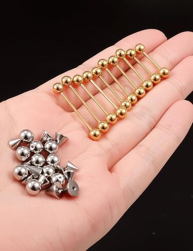 16G حلقات اللسان الجراحية الطويلة والقصيرة للغاية، مجوهرات ثقب الجرس المستقيمة للجسر للنساء والرجال 12 مم 14 مم 16 مم 18 مم 22 مم حلقة لسان ثعبان عيون فضية اللون in Kuwait