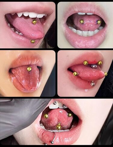 16G حلقات اللسان الجراحية الطويلة والقصيرة للغاية، مجوهرات ثقب الجرس المستقيمة للجسر للنساء والرجال 12 مم 14 مم 16 مم 18 مم 22 مم حلقة لسان ثعبان عيون فضية اللون in Kuwait