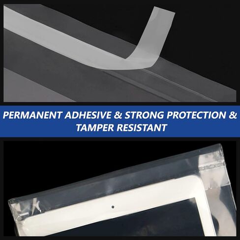 20 Pcs - 9" x 12" Suffocation Warning Self Seal Clear Plastic Poly Bags 1.6 Mil-Permanent Adhesive in Saudi Arabia