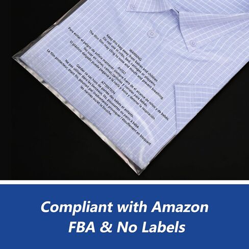 20 Pcs - 9" x 12" Suffocation Warning Self Seal Clear Plastic Poly Bags 1.6 Mil-Permanent Adhesive in Saudi Arabia