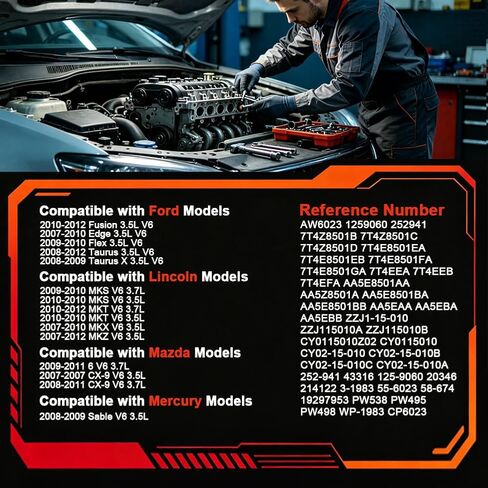 HY-SPEED AW6023 Water Pump Compatible with 2007-2012 Edge Fusion Fles 2008-12 Taurus, 2007-2012 MKS MKT MKX MKZ,2007-2011 6 CX-9,2008-2009 Sable 3.5L V6 in Saudi Arabia