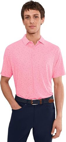 Callaway Men's Chev Gingham Printed Polo in Saudi Arabia