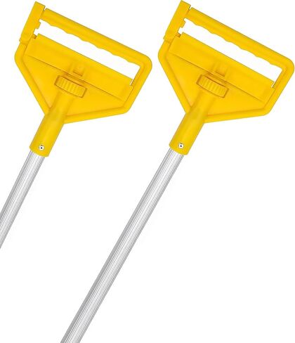 Commercial Mop Handle Heavy Duty,60" Industrial Mop Stick,Wet Mops Head Replacement Holder for Professional/Industrial Floor Cleaning, Yellow,VOUBIEN in Saudi Arabia