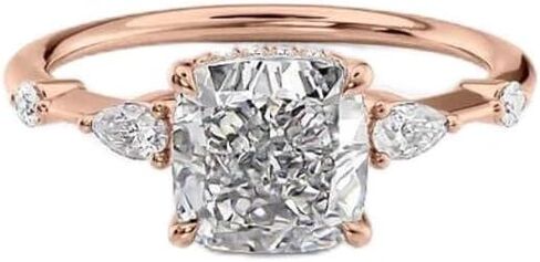 1–5 CT Colorless Lab-Created Moissanite Engagement Ring in 10K 14K 18K Solid Gold or 925 Sterling Silver Hidden Halo Wedding Ring for Christmas gift for Women(VVS-VVS1) in Saudi Arabia