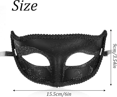 Masquerade Mask for Men, Vintage Black Masquerade Mask, Venetian Black Eye Masks for Halloween Party Prom Ball Costume in Saudi Arabia
