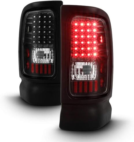 AKKON-For 1994-2001 Ram 1500 1994-2002 Ram 2500 3500 رافعة شاحنة خفيفة لنقل السلع أسود مدخن LED أضواء خلفية مصابيح الفرامل LH + RH زوج in Saudi Arabia