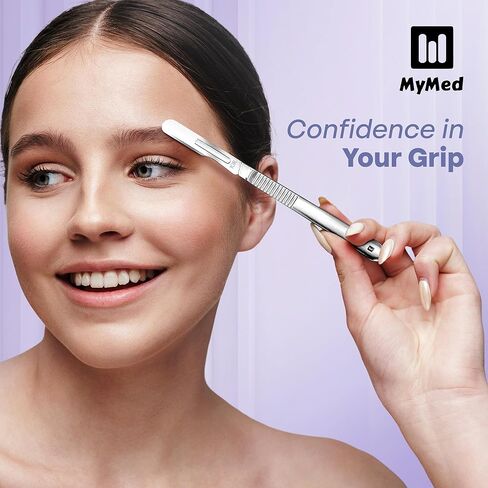 شفرات MyMed المصنوعة من الفولاذ المقاوم للصدأ 10R Dermaplaning 10R، حزمة من 100 شفرة Dermaplaning 10r، حجم 10r شفرات مشرط، شفرات Dermablade Dermaplane 10r ملفوفة بشكل فردي للاستعمال مرة واحدة in Kuwait