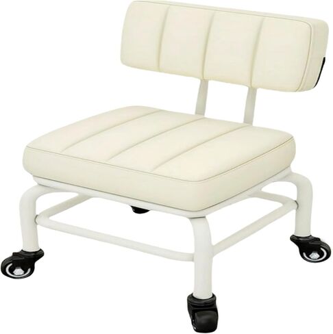 المتداول البراز خطوة البراز المتداول البراز مع دعم الظهر البراز ميكانيكي على العجلات، وانخفاض المتداول البراز البراز القدم البراز كرسي مكتب بو الجلود مع مسند الظهر للمتجر، المنزل، المكتب، المرآب، مكتبة in Kuwait