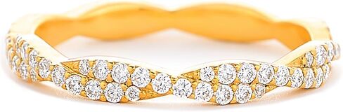 STORYJEWELLERY Gold Plated Rings for Women, Wedding Bands for Women, Stackable Rings, Dainty Promise Ring, Gifts for Her in Saudi Arabia