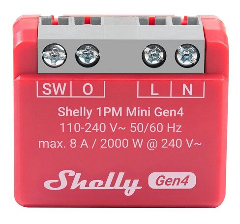 Shelly 1PM Mini Gen4 | Wi-Fi, Zigbee, Matter Smart Relay Switch with Power Metering, 1-Channel 8A | Home Automation | Alexa, SmartThings, Google, Apple HomeKit Compatible | iOS Android App (2 Pack) in Saudi Arabia