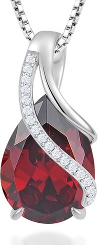 Birthstone Necklace for Women Sterling Silver Teardrop Necklace Infinite Jewelry Gift in Saudi Arabia
