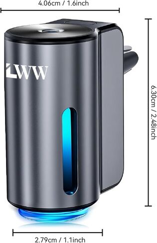 معطر هواء السيارة الذكية LWW، 3 مستويات كثافة، ناشر رائحة قابل لإعادة الشحن، 3 زجاجات عطر × 10 مل، قابلة للتعديل، رائحة سوداء قوية (نكهة هادئة + منعشة + نكهة المحيط) in Kuwait