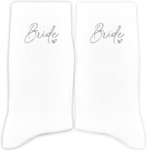 Maid of Honor Embroidered Socks with Pink Bow - Wedding Party Gifts for Maid of Honor, Bride Tribe Socks.(031) in Saudi Arabia
