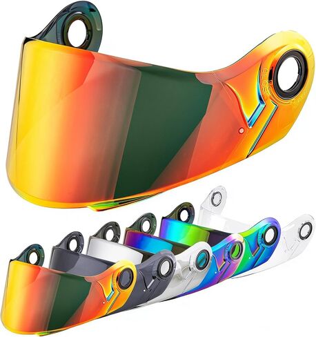 VCOROS خوذة دراجة نارية درع لاستبدال خوذة ستروب وحدات (الكروم الأحمر) in Kuwait