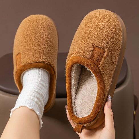 Home Slipper Women's Fuzzy Slip-on Slippers Warm Cozy Soft Indoor House Shoes in Saudi Arabia