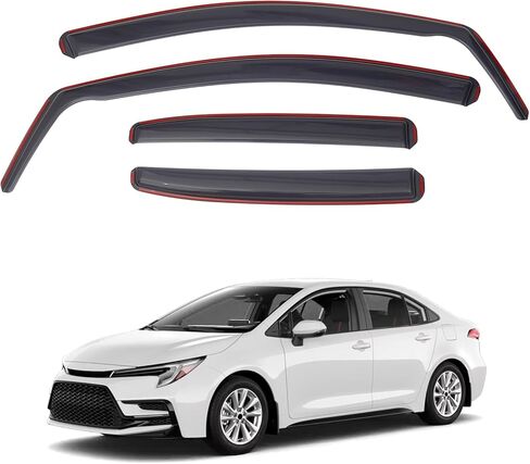 in-Channel Rain Guards for Honda Accord 2018-2022 Side Windows Vent Deflectors Visors Shades 4Pcs in Saudi Arabia