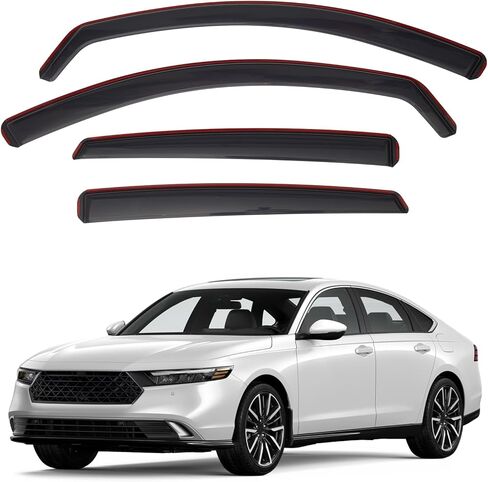 in-Channel Rain Guards for Honda Accord 2018-2022 Side Windows Vent Deflectors Visors Shades 4Pcs in Saudi Arabia