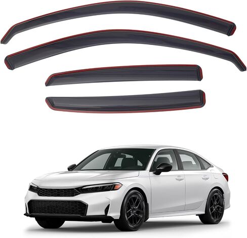 in-Channel Rain Guards for Honda Accord 2018-2022 Side Windows Vent Deflectors Visors Shades 4Pcs in Saudi Arabia