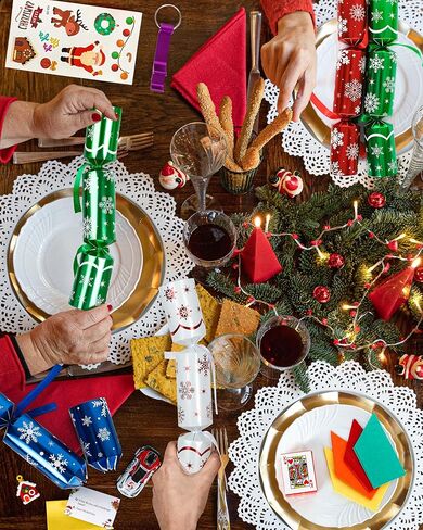 10 عبوات من هدايا حفلات عيد الشكر من ميليشير، مفرقعات عيد الشكر بتصميم أوراق الشجر، مجموعة هدايا لا توجد قطع لطاولة الحفلات مع نرد النكتة والهدايا، مفرقعات عيد الشكر التقليدية للأطفال البالغين in Kuwait