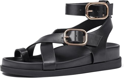 CELNEPHO Flat Sandals for Women Strappy Adjustable Comfortable Casual Open Toe Bohemian Retro Beach Summer Thong Studded Fashion Flip Flops in Saudi Arabia