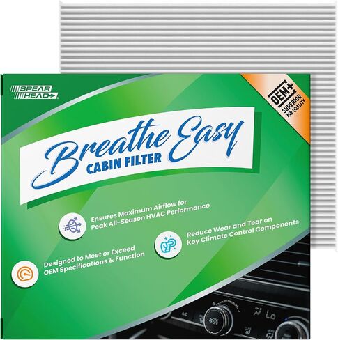 Spearhead OEM+ Particulate Breathe Easy Cabin Filter | Fits 2010 Santa Fe, 2011-15 Sorento Like OEM | Provides Max Airflow & Enhanced Performance (BE-664P) in Saudi Arabia
