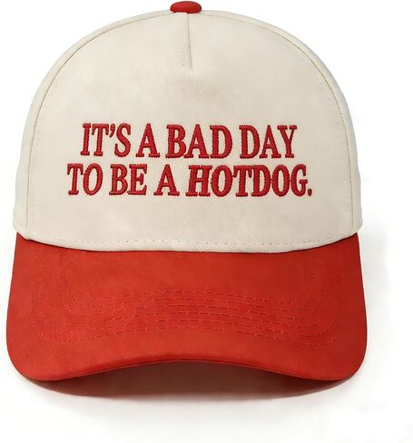 It's a Bad Day to be a Hotdog.Adjustable hat Double-Color Baseball Cap Adjustable Embroidered Baseball caps Outdoor Hats in Saudi Arabia