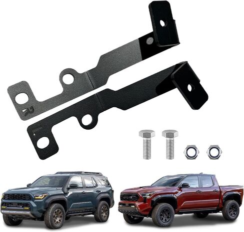 دعامات إضاءة الخندق متوافقة مع Toyota 4Runner 2025 2026، حامل إضاءة غطاء المحرك، دعامات إضاءة LED بدون مثقاب لملحقات Toyota 4Runner in Kuwait