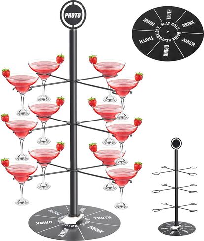 Champagne Tower for Parties, 3-Tier 12-Glasses Cocktail Tree Stand Countertop Wine Glass Holder for Drinks, Champagne Stand Drink Tower Wine Glasses Display for Champagne , Martini, Margarita Cups in Saudi Arabia