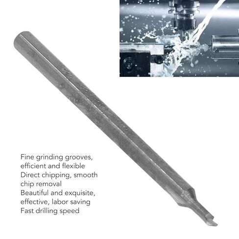 lvifloae 3mm تتوافق نهاية مطحنة القاطع 2 الناي كربيد 45 درجة زاوية الأخدود أداة طحن الصلبة سبائك الصلب متري قطع نهاية مطحنة أداة لتخشين الأعمال المعدنية والتشطيب (3 × 75 درجة × 40L) in Kuwait