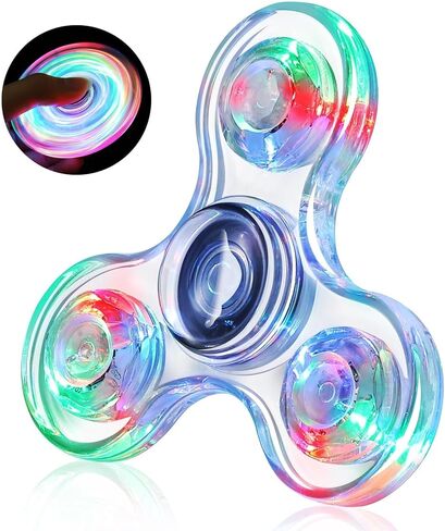 Fidget Spinner for Kids Adults, Light up Sensory Fidget Toys for Kids 4-8-12, Classroom Prizes LED Glow in The Dark Hand Spinner for ADHD Autism Toys Boys Girls 3-5 Teen Boy Gifts Kids Mini Fidgets in Saudi Arabia