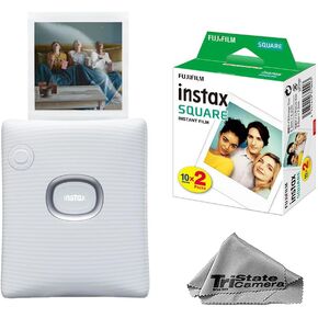 طابعة صور الهاتف الذكي Fujifilm Instax Square Link – أخضر منتصف الليل + فيلم Instax Square (20 نسخة) in Kuwait