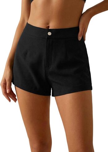 Milumia Women's High Waisted Wide Leg Mini Shorts Y2k Going Out Rave Dressy Short in Saudi Arabia