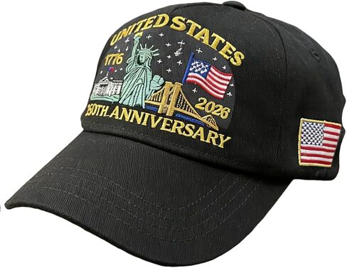 250th Anniversary USA Hat,Adjustable American Hat Embroidered Patriotic Hats for Men&Women in Saudi Arabia