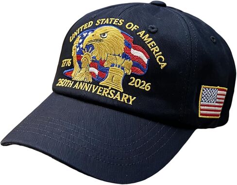 250th Anniversary USA Hat,Adjustable American Hat Embroidered Patriotic Hats for Men&Women in Saudi Arabia