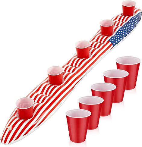 Inflatable Shot Ski Holder Party Board Retro Shot Board Set with Shot Glasses for Vacations Celebrations and Party in Saudi Arabia