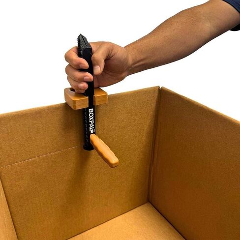 أداة BoxPalPro لتغيير حجم الصندوق مع عجلة تسجيل وقاطع مدمج ودليل العمق - مخفض صندوق من الورق المقوى لصناديق الشحن المخصصة - أداة تحديد حجم صندوق الحجم الصحيح in Saudi Arabia