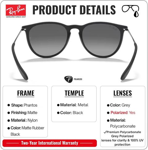 Ray-Ban RB4171F ERIKA COLOR MIX Phantos Shaped Sunglasses for Men & Women with Official RAYBAN Eyewear Kit in Saudi Arabia
