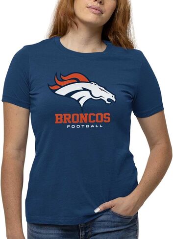 تي شيرت نسائي قصير الأكمام بشعار NFL Ultimate Fan من Team Fan Apparel - 100% قطن - مرخص رسميًا - تي شيرت بدون علامة (Houston Texans - Navy، X-Large) in Kuwait