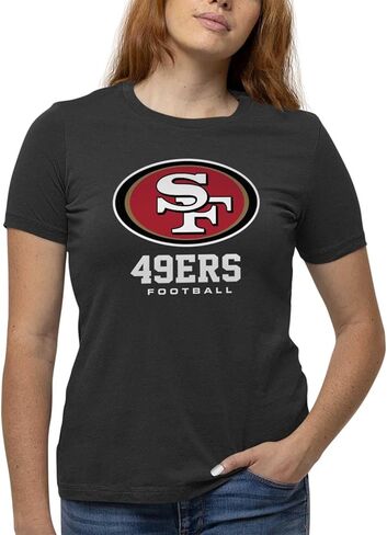 تي شيرت نسائي قصير الأكمام بشعار NFL Ultimate Fan من Team Fan Apparel - 100% قطن - مرخص رسميًا - تي شيرت بدون علامة (Houston Texans - Navy، X-Large) in Kuwait