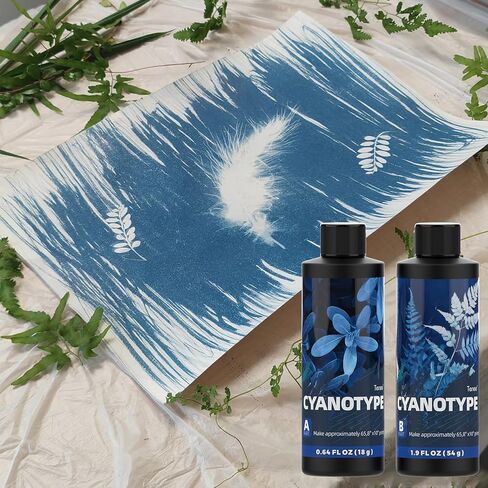 Cyanotype Sensitizer Set, Complete Cyanotype Kit for Sun Printing, Cyanotype Chemicals Kit for Cyanotype Dye Projects on Fabric and Paper, Ideal Cyanotype Sensitizer Kit for Beginners and Artists in Saudi Arabia