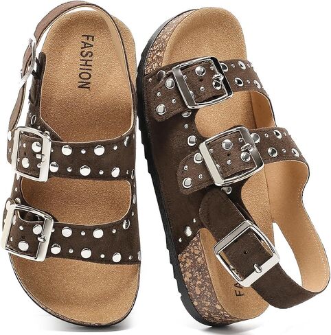 Womens Comfort Sandals With Soft Cork Footbed & Memory Foam Insole, Men Sandals with Back Strap Lightweight Non-Slip Slingback Slides For Summer Beach Outdoor 2026 in Saudi Arabia