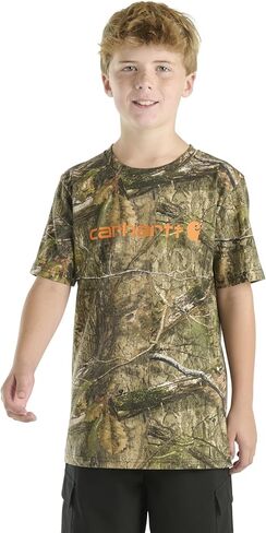 تي شيرت Carhartt للأولاد بأكمام قصيرة وطبعة مموهة in Kuwait