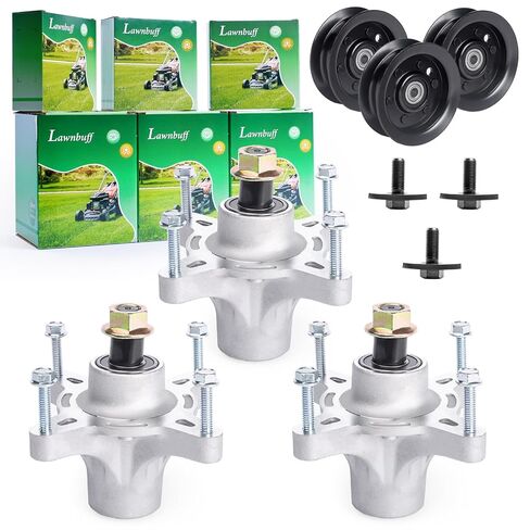 مجموعة إعادة بناء سطح السفينة مقاس 42 بوصة تناسب Toro TimeCutter SS4235 MX4260 SS4260 Exmark Quest E S Series جزازة العشب تتضمن 2 عمود دوران 121-0751 2 شفرة 110-6568-03 2 Idler 106-2175 1 حزام 119-8819 in Kuwait
