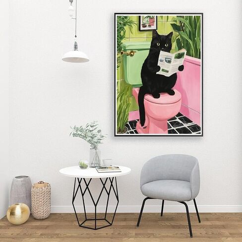 Christmas Paint by Number for Adults with Wooden Frame- Cartoon Framed Paint by Numbers for Adults, Easy Paint with Numbers DIY Acrylic Oil Painting Kits for Christmas Home Wall Decor(8X8inch) in Saudi Arabia