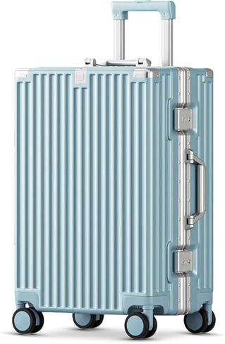 Carry-on with Cup Holder & USB Port Carry on Luggage Durable Luggage Suitcase Lightweight Hardside Luggage with TSA lock & Phone Holder 360° double spinner Wheels (Blue=(20+24)lnch, (20+24)lnch) in Saudi Arabia