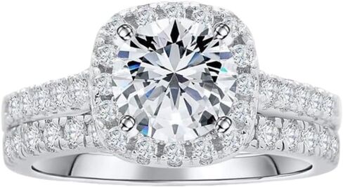 925 Sterling Silver Heart & Arrow Cubic Zirconia Engagement Ring Set for Women, Micro Paved CZ Wedding Band Set, Bridal Promise Ring for Proposal Anniversary Daily Wear in Saudi Arabia