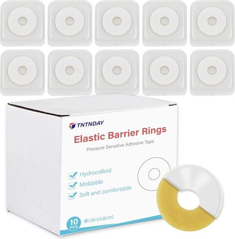 30PCS Ostomy Barrier Strips and Rings Sets, Ostomy Supplies for Colostomy Bag, Elastic Leakproof Skin Extender Rings, Protector Seal for Ilostomy Bag, 20 Strips & 10 Rings in Saudi Arabia
