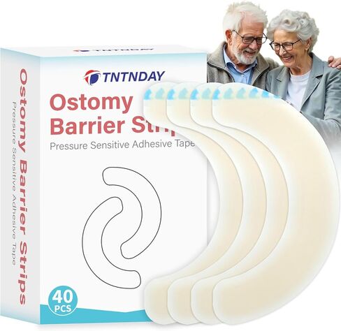 30PCS Ostomy Barrier Strips and Rings Sets, Ostomy Supplies for Colostomy Bag, Elastic Leakproof Skin Extender Rings, Protector Seal for Ilostomy Bag, 20 Strips & 10 Rings in Saudi Arabia
