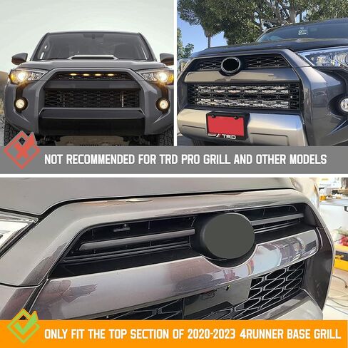 مصابيح LED للشواية 4 قطع من Seven Sparta متوافقة مع Toyota 4Runner 2014-2024 TRD Pro Grille و2014-2019 SR5، Premium، Limited، TRD للطرق الوعرة، متضمنة الصمامات والتعليمات (العنبر) in Saudi Arabia