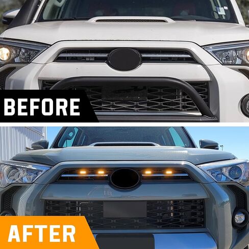 مصابيح LED للشواية 4 قطع من Seven Sparta متوافقة مع Toyota 4Runner 2014-2024 TRD Pro Grille و2014-2019 SR5، Premium، Limited، TRD للطرق الوعرة، متضمنة الصمامات والتعليمات (العنبر) in Saudi Arabia